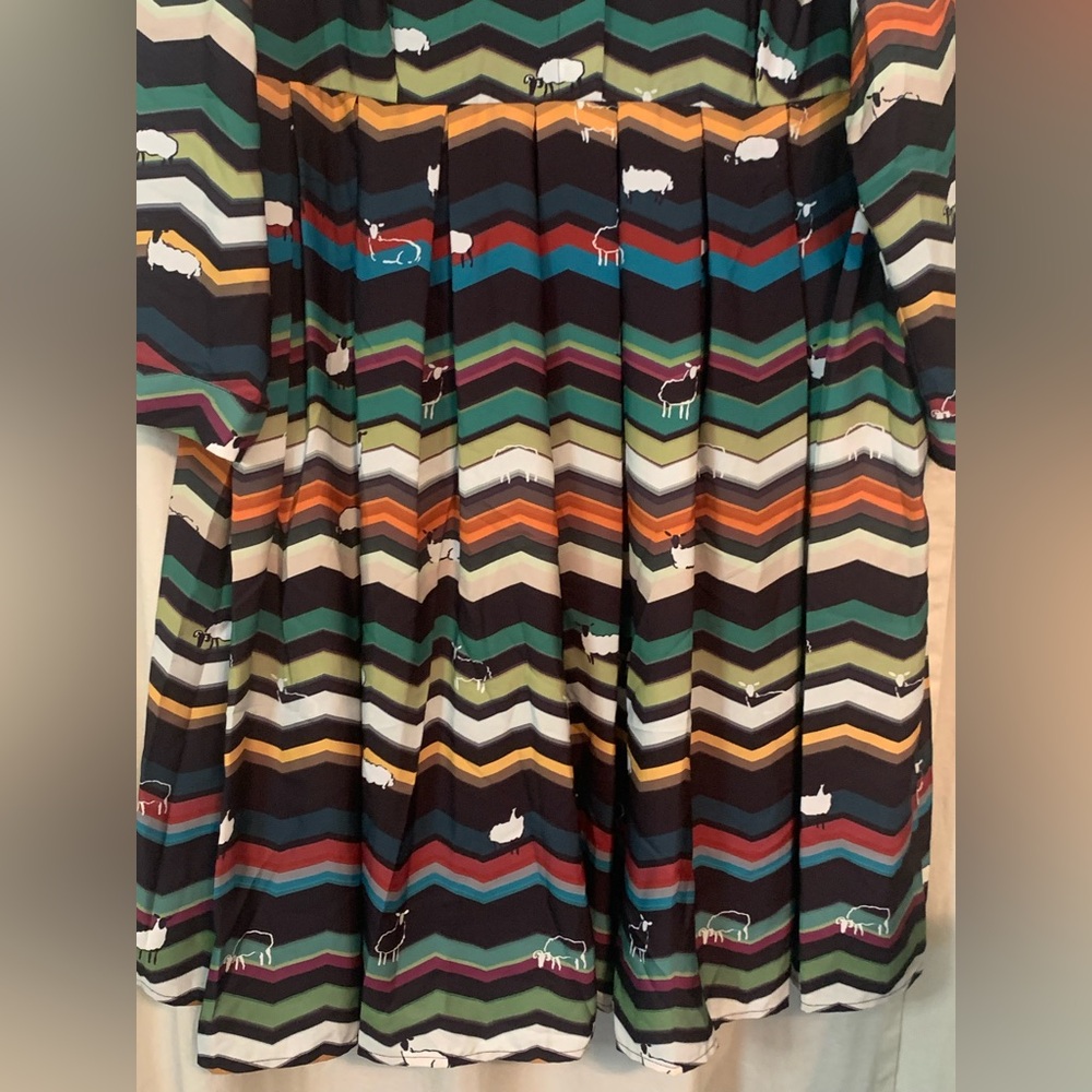 Eloquii Multicolor Chevron Sheep Dress - Picture 6 of 12